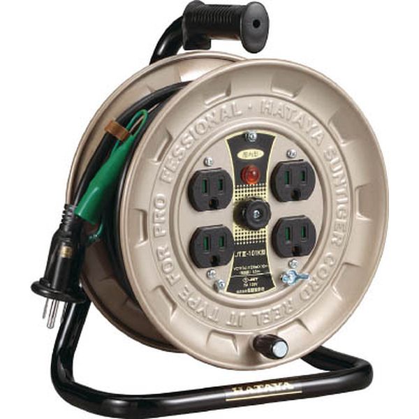 JT3101K 106-2883 (株)ハタヤリミテッド ハタヤ JT-3型コードリール 単相100Vアース付 10m