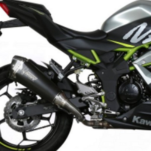 K.048.LDRB ミヴ Mivv スリップオンマフラー DELTA RACE 19年-21年 Ninja125 ブラックステンレス