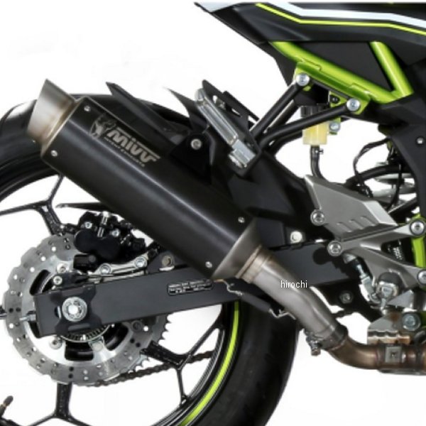 K.048.LXBP Mivv スリップオンマフラー GP PRO 19年-21年 Ninja125 ブラックステンレス