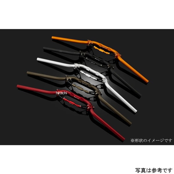 K0109-ORG バイカーズ BIKERS バーハンドル アルミ ブレース付き オレンジ 16年-22年 カワサキ Z125 PRO