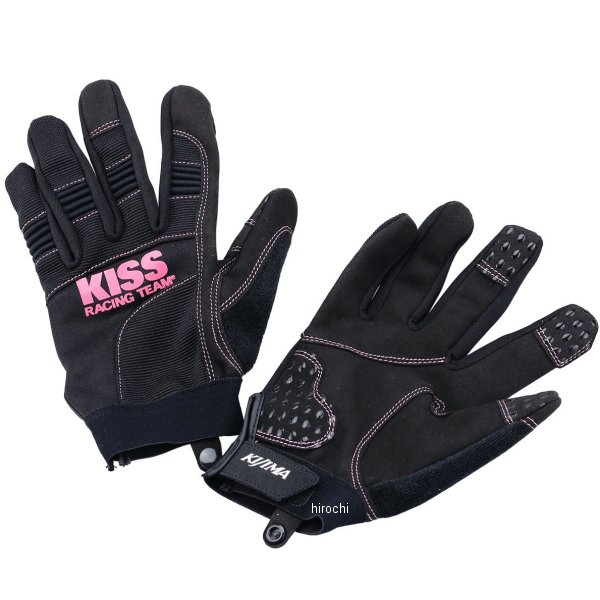 K1343PA7 キジマ KISS メンテナンスグローブ2 黒/ピンク Lサイズ