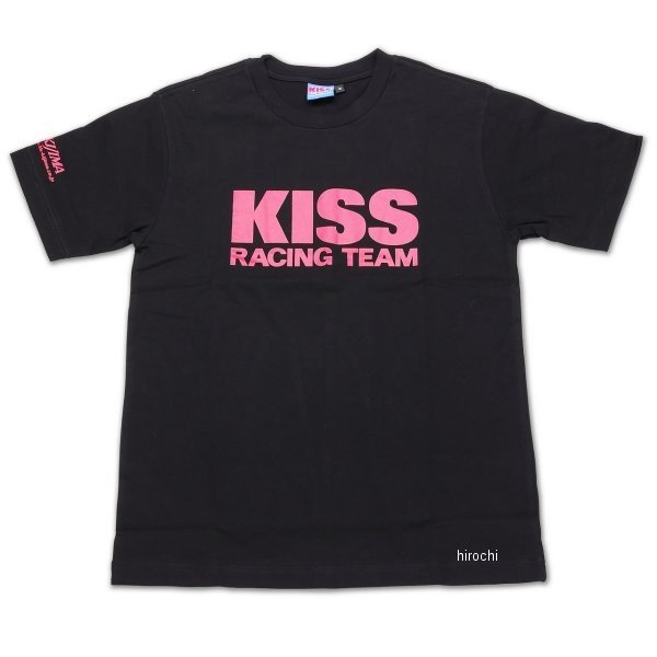 K1345B05 キジマ KISS Racing Team Tシャツ 黒 レディースMサイズ