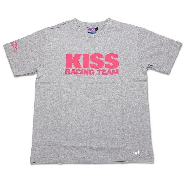 K1345G07 キジマ KISS Racing Team Tシャツ グレー Lサイズ