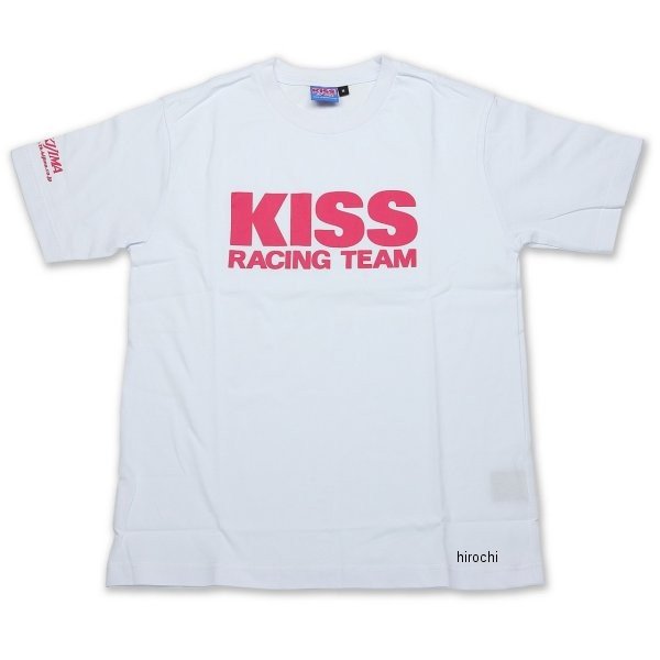 K1345W05 キジマ KISS Racing Team Tシャツ 白 レディースMサイズ