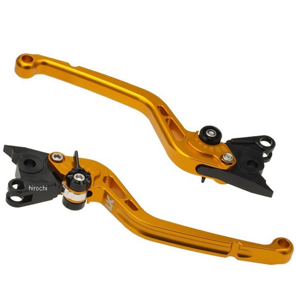 KA004-005-0102 ユーカナヤ U-KANAYA ビレットレバーセット スタンダードタイプ ロング 06年-08年 ER-6f、ER-6n、NINJA650R ゴールド