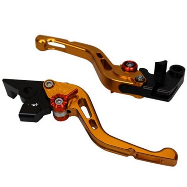 KA045-026-0602 ユーカナヤ U-KANAYA ビレットレバーセット GPタイプ ショート 17年以前 ER-6、NINAJA650、NINJA400 ゴールド