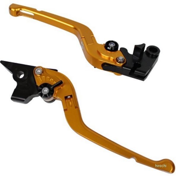 KA045-026-0702 ユーカナヤ U-KANAYA ビレットレバーセット 可倒式Rタイプ 17年以前 ER-6、NINAJA650、NINJA400 ゴールド