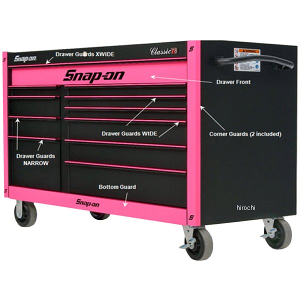 KA2418SETPNK スナップオン Snap-on ガード セット KRA2418 シリーズ ロールキャビネット用 ホット ピンク