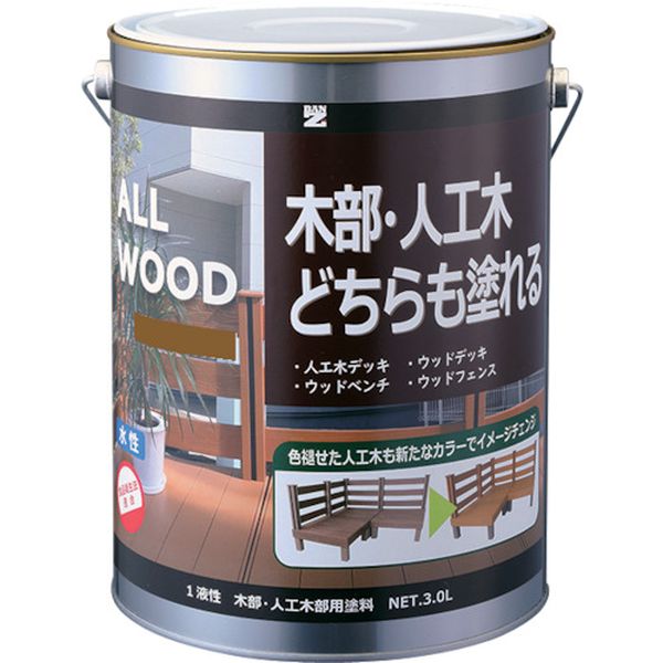 KALWL30E10 370-1677 木部・人工木用塗料 ALL WOOD 3L パインウッド 19-40H