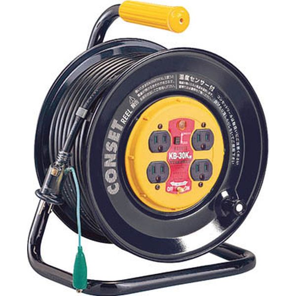 KB30K (株)ハタヤリミテッド ハタヤ コンセント盤固定型ブレーカーリール 単相100Vアース付 30m