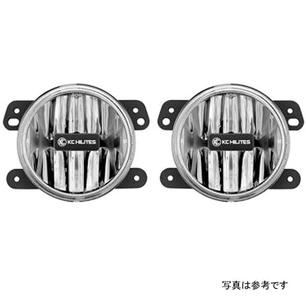 KC HiLiTES 10年-18年 ジープ JK 4in. Gravity G4 LED ライト 10w SAE/ECE クリア フォグ Beam (2個 Pack System)