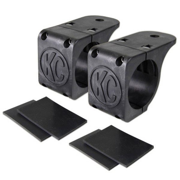 KC HiLiTES Universal Tube Clamp ライト Mount ブラケット セット / 1.75in. to 2in. Bar (2個)