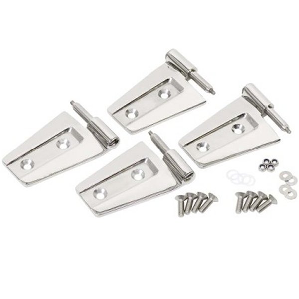 Kentrol 07年-18年 ジープ ラングラー JK Door Hinge セット 4 Pieces 2 Door - Polished シルバー