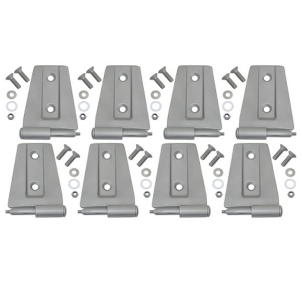 Kentrol 07年-18年 ジープ ラングラー JK Door Hinge セット 8 Pieces 4 Door Bare Grey