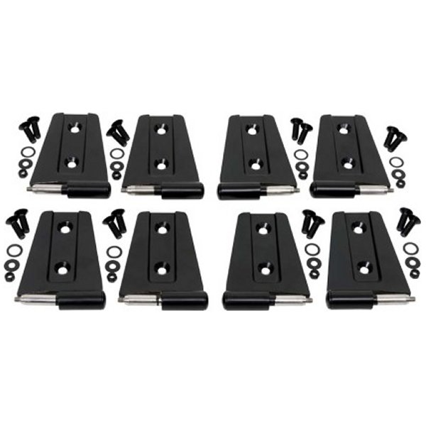 Kentrol 07年-18年 ジープ ラングラー JK Door Hinge セット 8 Pieces 4 Door - Powdercoat ブラック