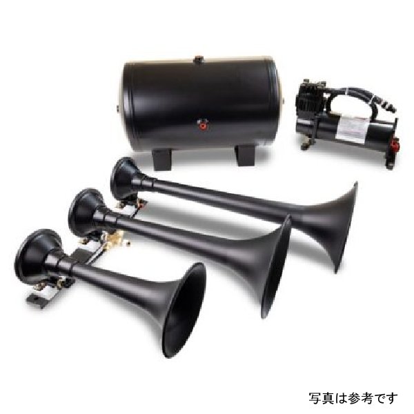 Kleinn Triple ブラック Horn キット w/ 150 PSI Waterproof 5.0 gal Air Tank