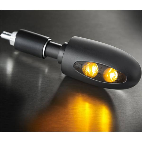 KM122-100 ケラーマン Kellermann ハンドルバーエンド ウインカー BL1000 Dark マットブラック/スモーク アンバー