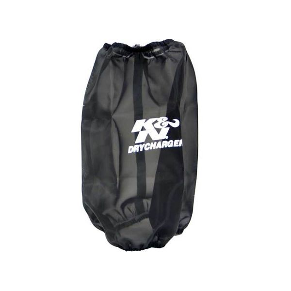 K&N 6.625in Base ID / 5.25in Top ID / 9.5in H Round Tapered Black Drycharger Air Filter Wrap