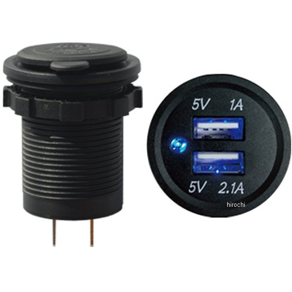 KS-258A リード工業 USBジュウデンソケット 黒