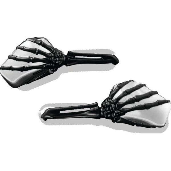 Kuryakyn Skeleton Hand Mirrors Black/Chrome