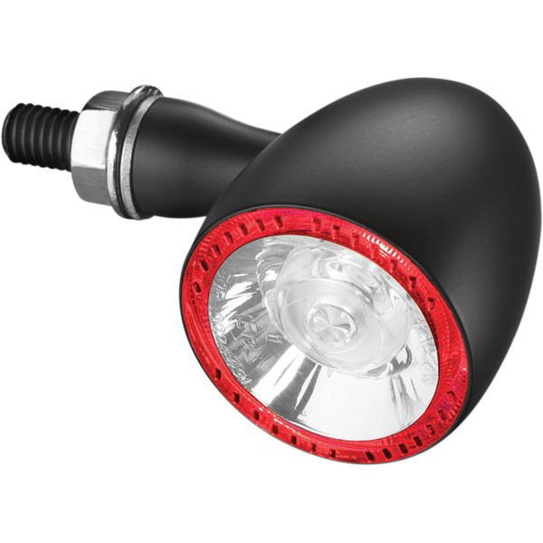 2555 クリアキン Kuryakyn LEDウインカー ケラーマン Bullet 1000 リア 赤/アンバー サテンブラック