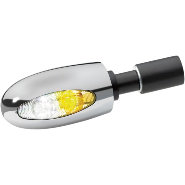 2556 クリアキン Kuryakyn LEDウインカー バーエンド BL1000 白/アンバー クローム