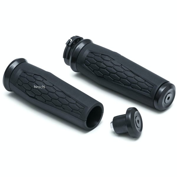 5921 クリアキン Kuryakyn HEX グリップ 96年以降 ハーレー汎用 黒