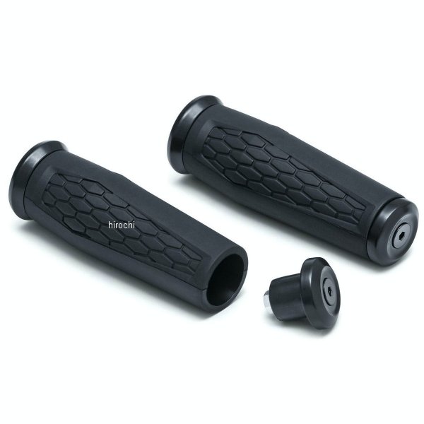 5927 クリアキン Kuryakyn HEX ユニバーサルグリップ 黒 1インチ