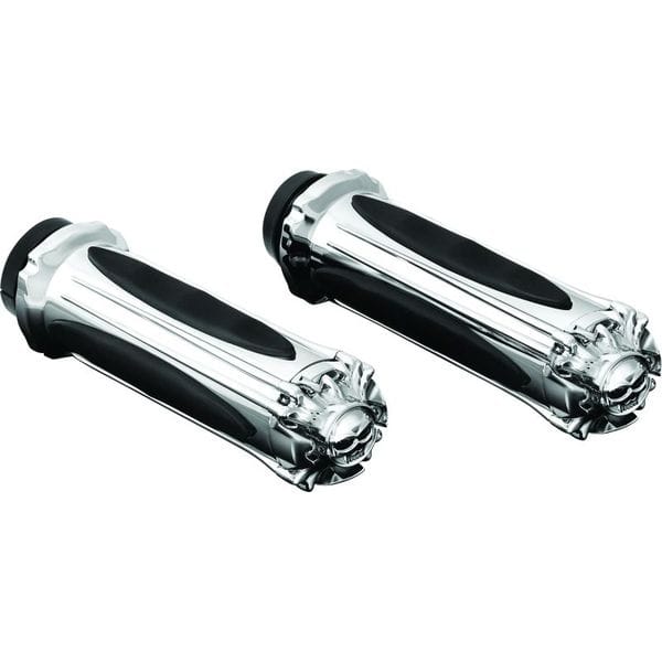 Kuryakyn Zombie Grips Throttle-By-Wire Chrome
