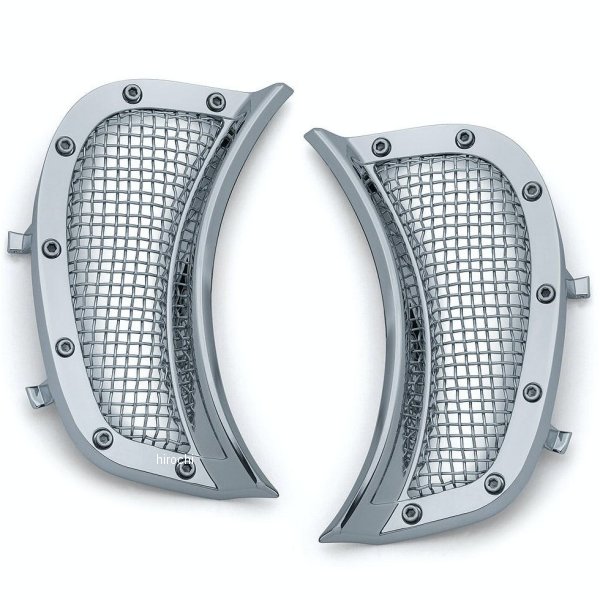 6518 クリアキン Kuryakyn ヘッドライトベントアクセント 15年以降 ロードグライド クロームメッシュ