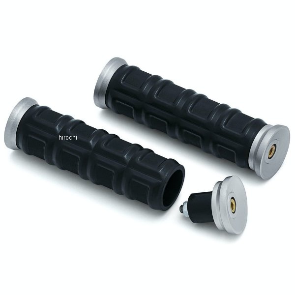 6676 クリアキン Kuryakyn DILLINGER グリップ 1インチハンドルバー用 シルバー