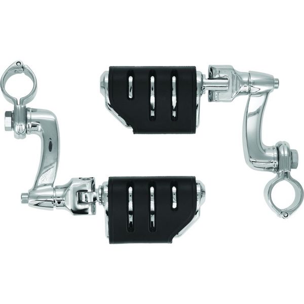 Kuryakyn Longhorn Trident Dually Offset Highway Pegs 1-1/4 in Clamp Chrome