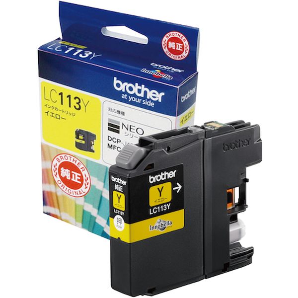 LC113Y 434-3388 ブラザー工業(株) ブラザー インクカートリッジ LC113Y イエロー