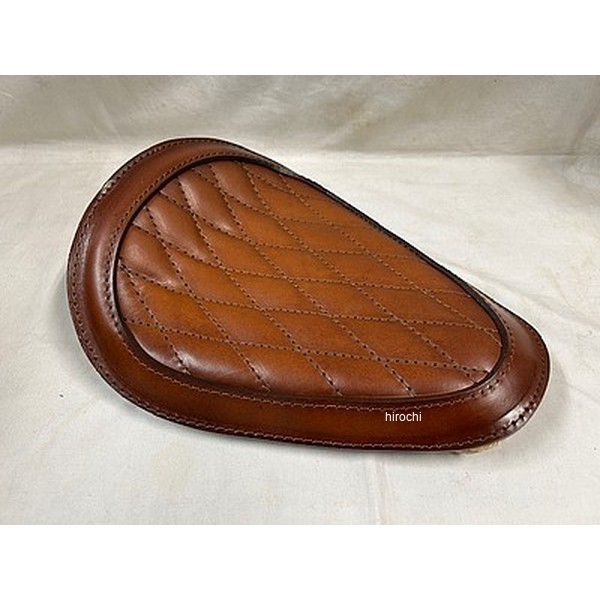 LCL-S9 部品屋K&W Lucky Custom Leather製 9.サドルシート ダイヤステッチ ブラウン