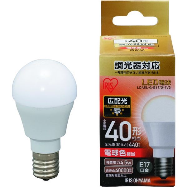 LDA5LGE17D4V3 567984 LED電球 E17広配光タイプ 調光器対応 40形相当 電球色