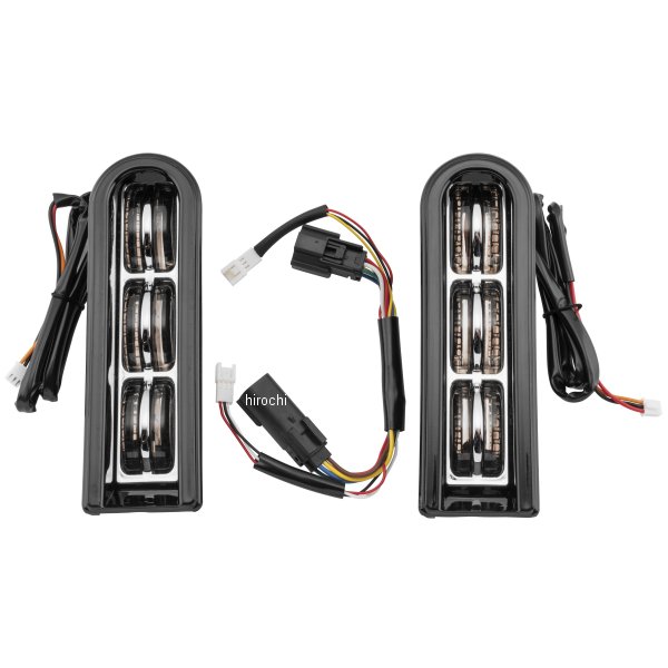 LLC-SBF-B レトリックライティング LETRIC LIGHTING フィラーサポートライト サドルバッグ 14年-21年 FLH、FLT 黒 赤色LED