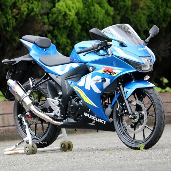 LM3125JM ダブルアールズ WR'S フルエキゾースト ST-OVAL JMCA認証 18年-21年 GSX-R125、GSX-R150(逆輸入車) 焼き色チタン