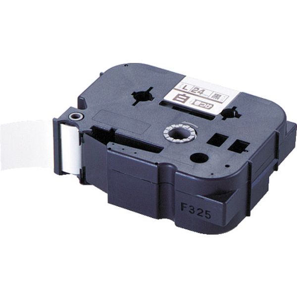 LML524BWS マックス(株) MAX ビーポップミニ用巻きつけテープ 24mm幅 白×黒文字 8m巻