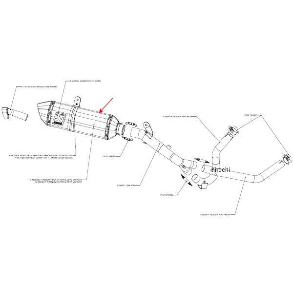 M-R02502T アクラポビッチ AKRAPOVIC リペアサイレンサー R-TYPE 04年-10年 DL650 Vストローム チタン