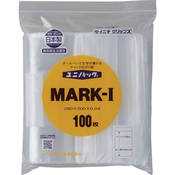 MARKI100 (株)生産日本社 セイニチ 「ユニパック」 MARK-I 280×200×0.04 100枚入