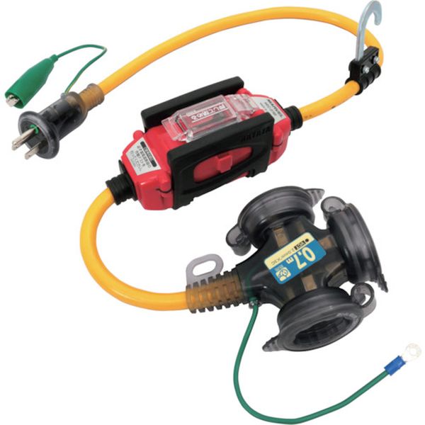 MEC07BR 326-4797 (株)マーベル マーベル 過負荷付漏電遮断器延長コード 0.7M