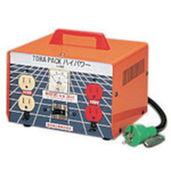 MEK30 昇圧専用トランス 安全型(連続定格) 3KVA 3芯タイプ アース付 過負荷漏電保護兼用ブレーカー付