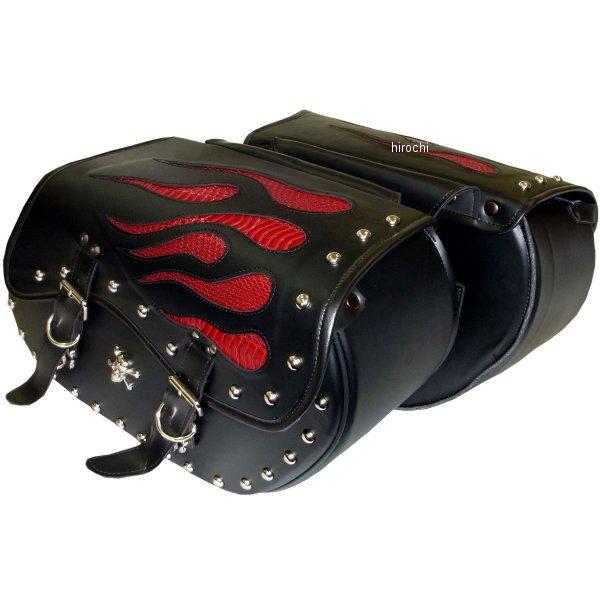 MFH-104-1S クロス Xross ベーシックサイドバッグ ダブルバッグ 黒 レッドパイソン シズク シルバースカル