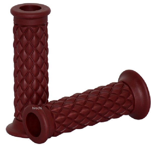 MM05-0144-BR マッドマックス MAD MAX ハンドルグリップ ダイヤ バイク用 貫通タイプ ブラウン