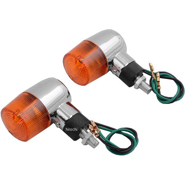 MM11-0017A マッドマックス MAD MAX 汎用 ミニウィンカー丸型 メッキ/オレンジ 2個入り