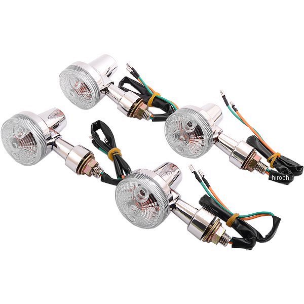 MM11-0021 マッドマックス MAD MAX 汎用 ミニウィンカー メッキ/クリア 4個入り