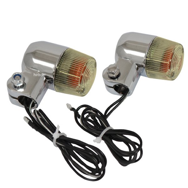 MM11-0062-LY マッドマックス MAD MAX 汎用 丸形 ミニヨーロピアンウインカー シルバー/黄ばみ 2個セット