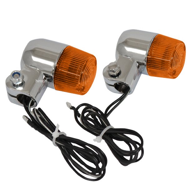 MM11-0062-OR マッドマックス MAD MAX 汎用 丸形 ミニヨーロピアンウインカー シルバー/オレンジ 2個セット