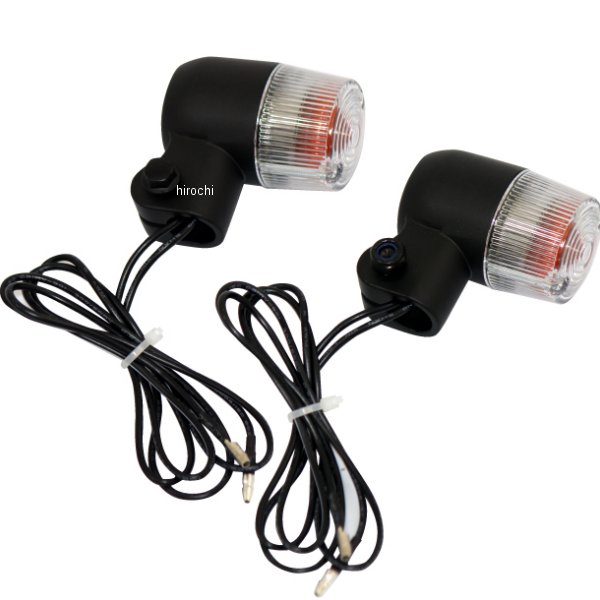 MM11-0063-CL マッドマックス MAD MAX 汎用 丸形 ミニヨーロピアンウインカー 黒/クリア 2個セット