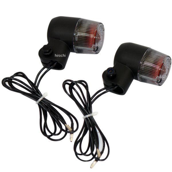 MM11-0063-SM マッドマックス MAD MAX 汎用 丸形 ミニヨーロピアンウインカー 黒/スモーク 2個セット